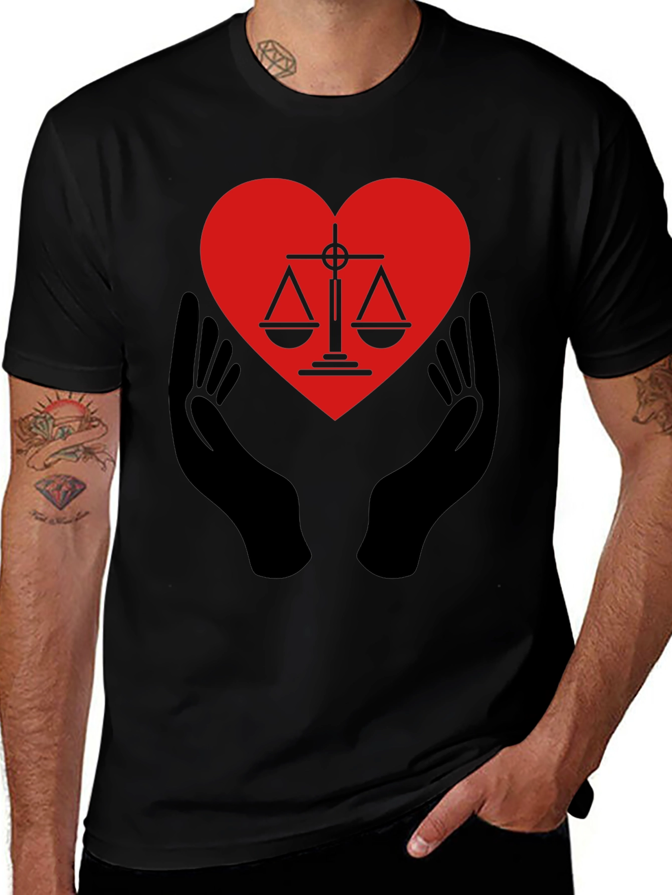 Justice Heart T-Shirt: Law & Love United