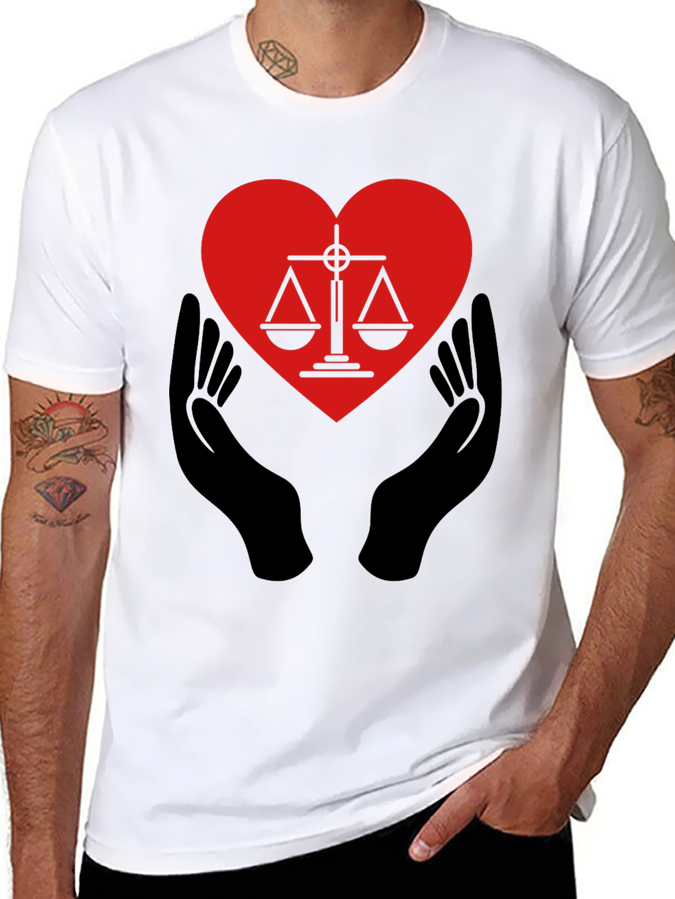 Justice Heart T-Shirt: Law & Love United