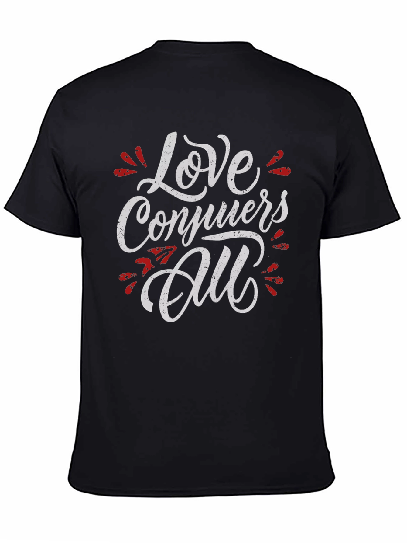 Love Conquers All Graphic Tee - Black