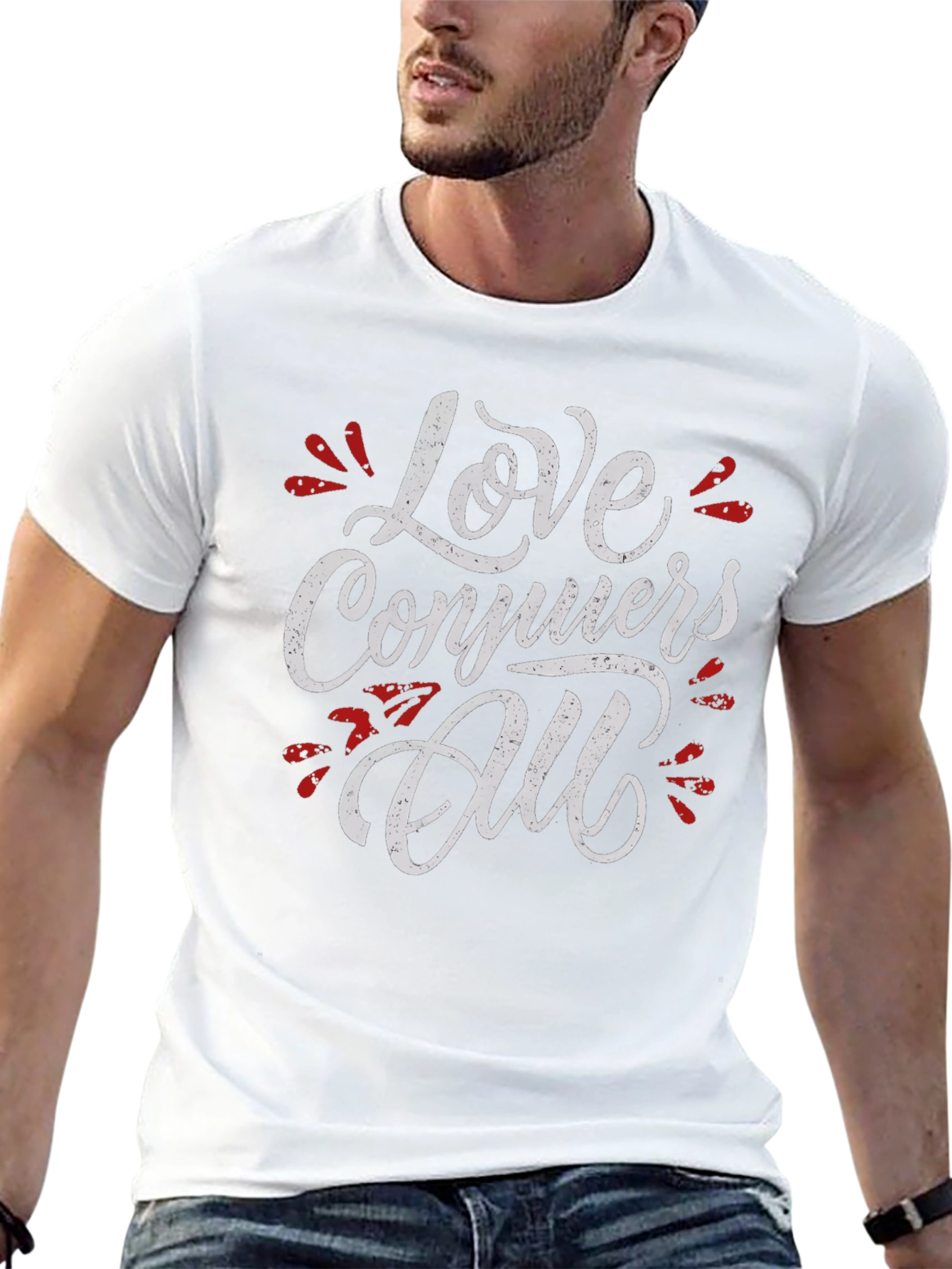 Love Conquers All Graphic Tee - Black