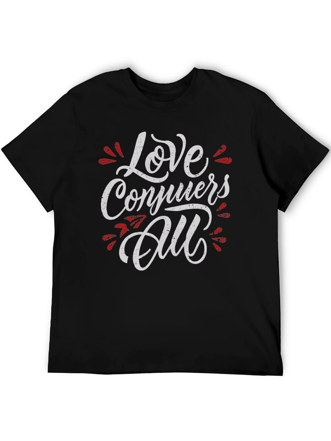 Love Conquers All Graphic Tee - Black