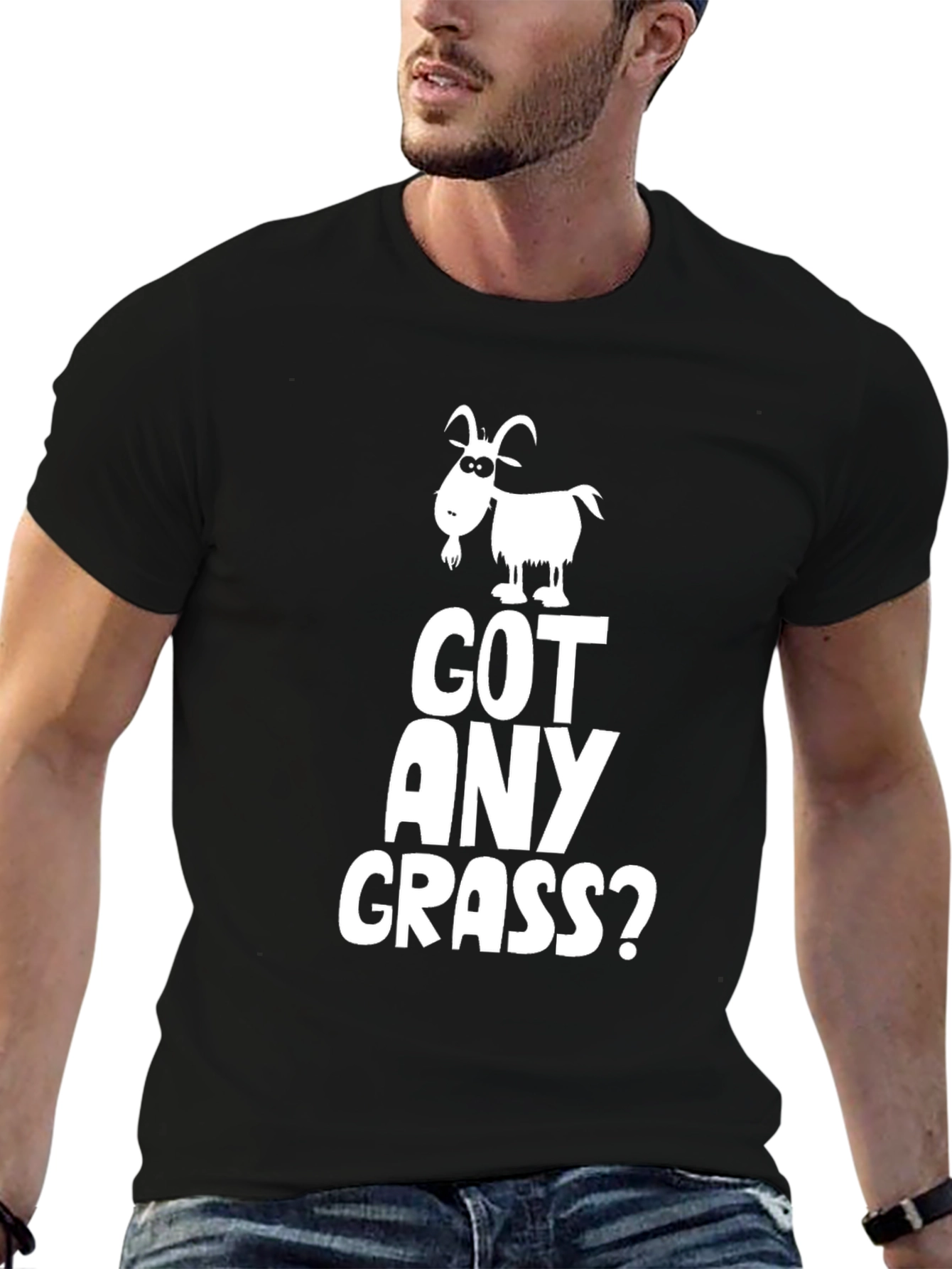 Got Any Grass? Goat Graphic Novelty T-Shirt