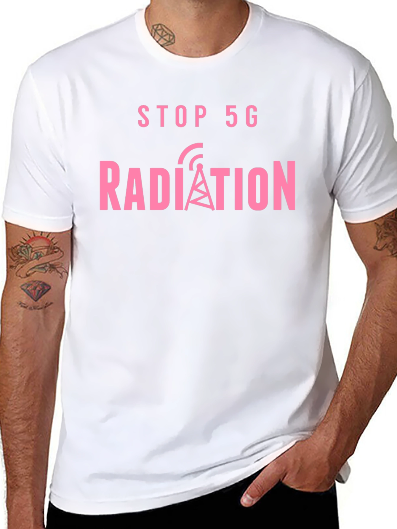 Stop 5G Radiation Black T-Shirt