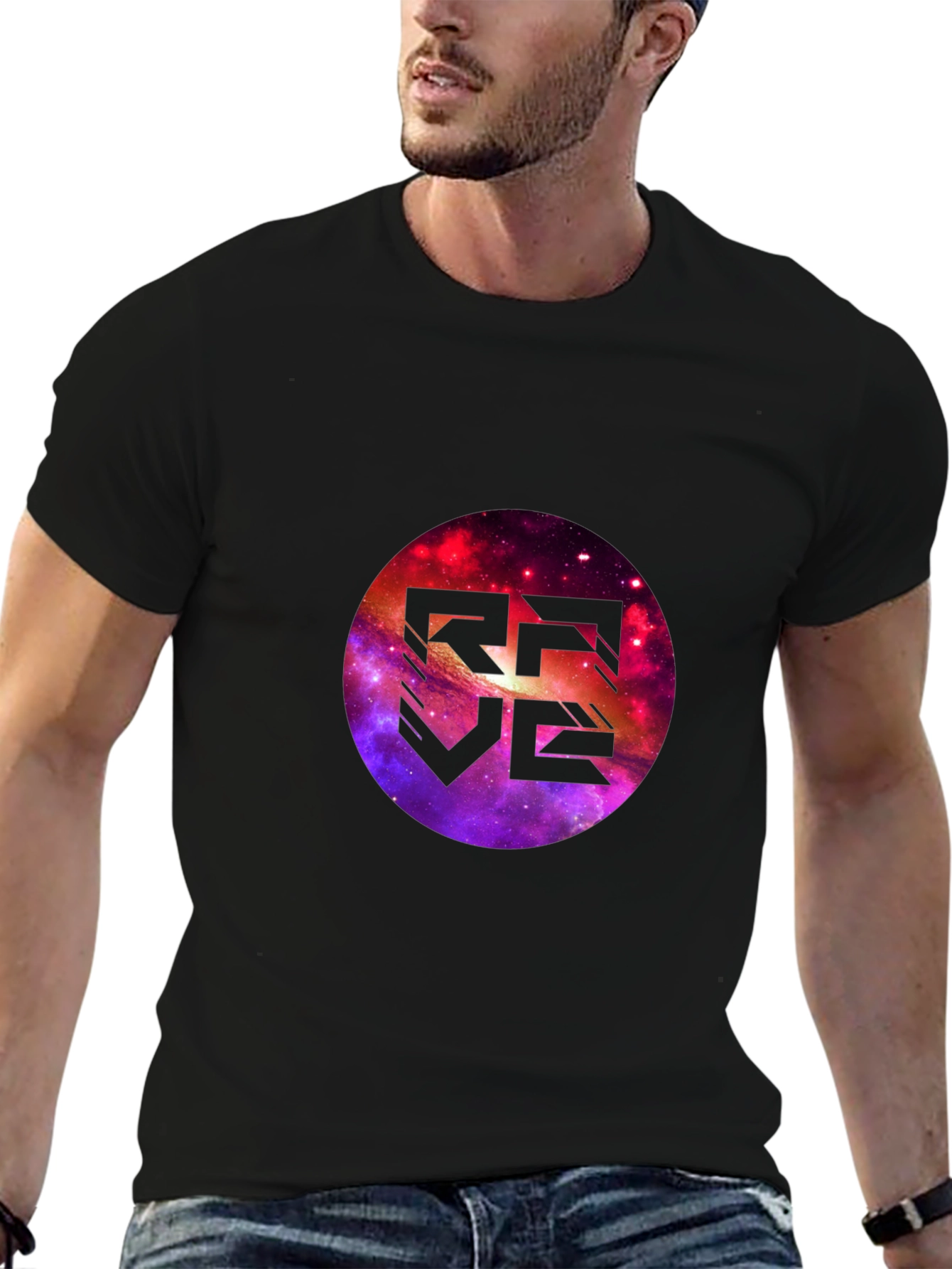 Galaxy Rave T-Shirt - Stylish Black Cotton Tee