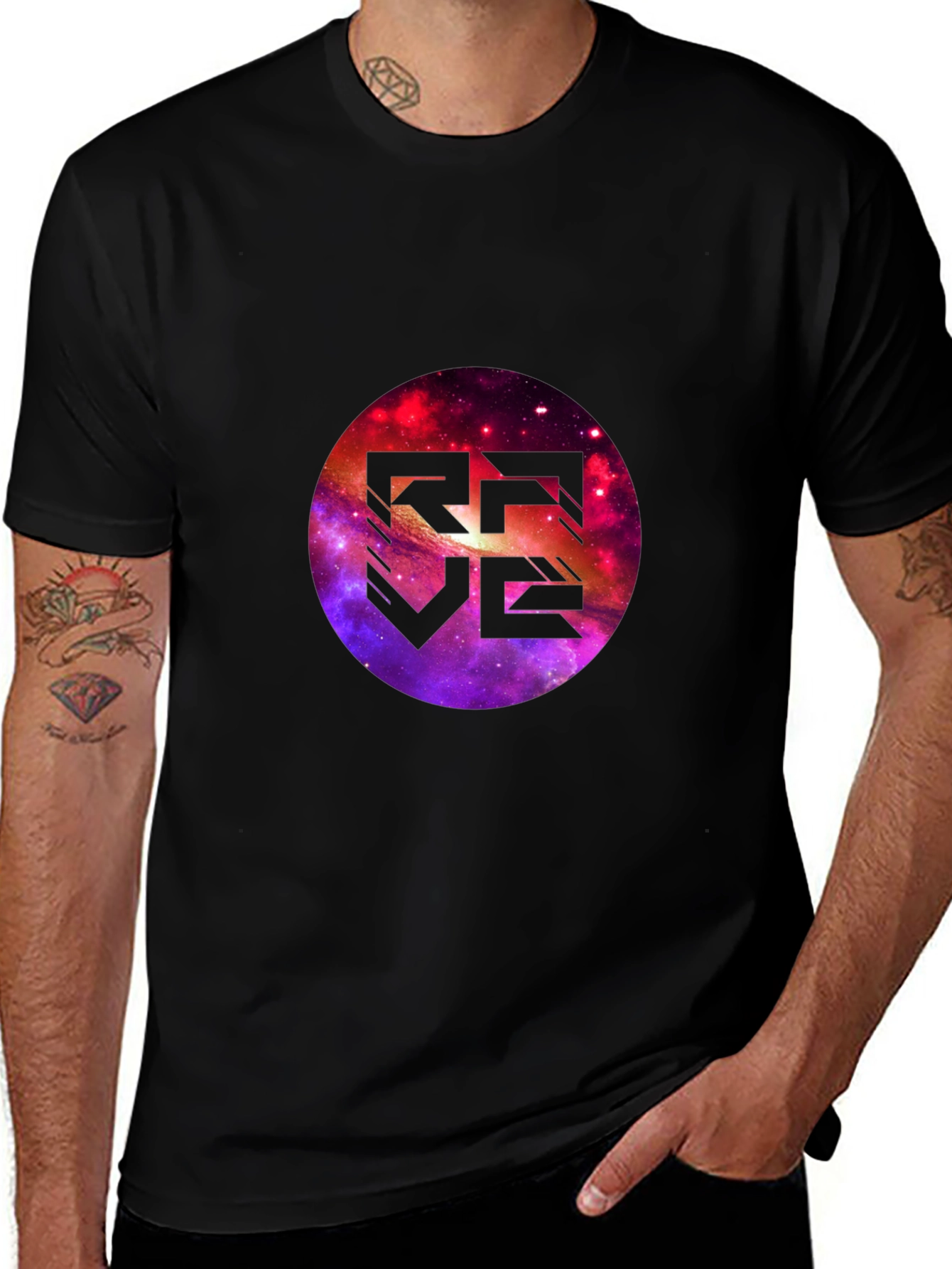 Galaxy Rave T-Shirt - Stylish Black Cotton Tee