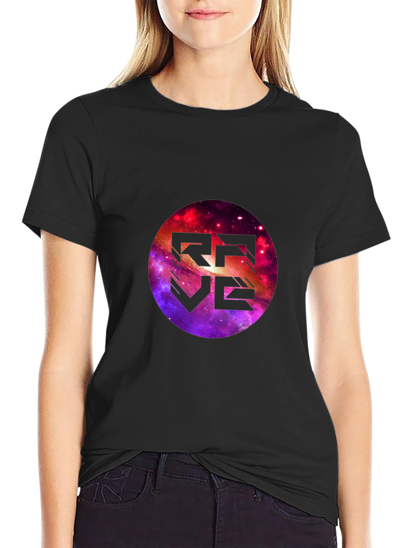 Galaxy Rave T-Shirt - Stylish Black Cotton Tee