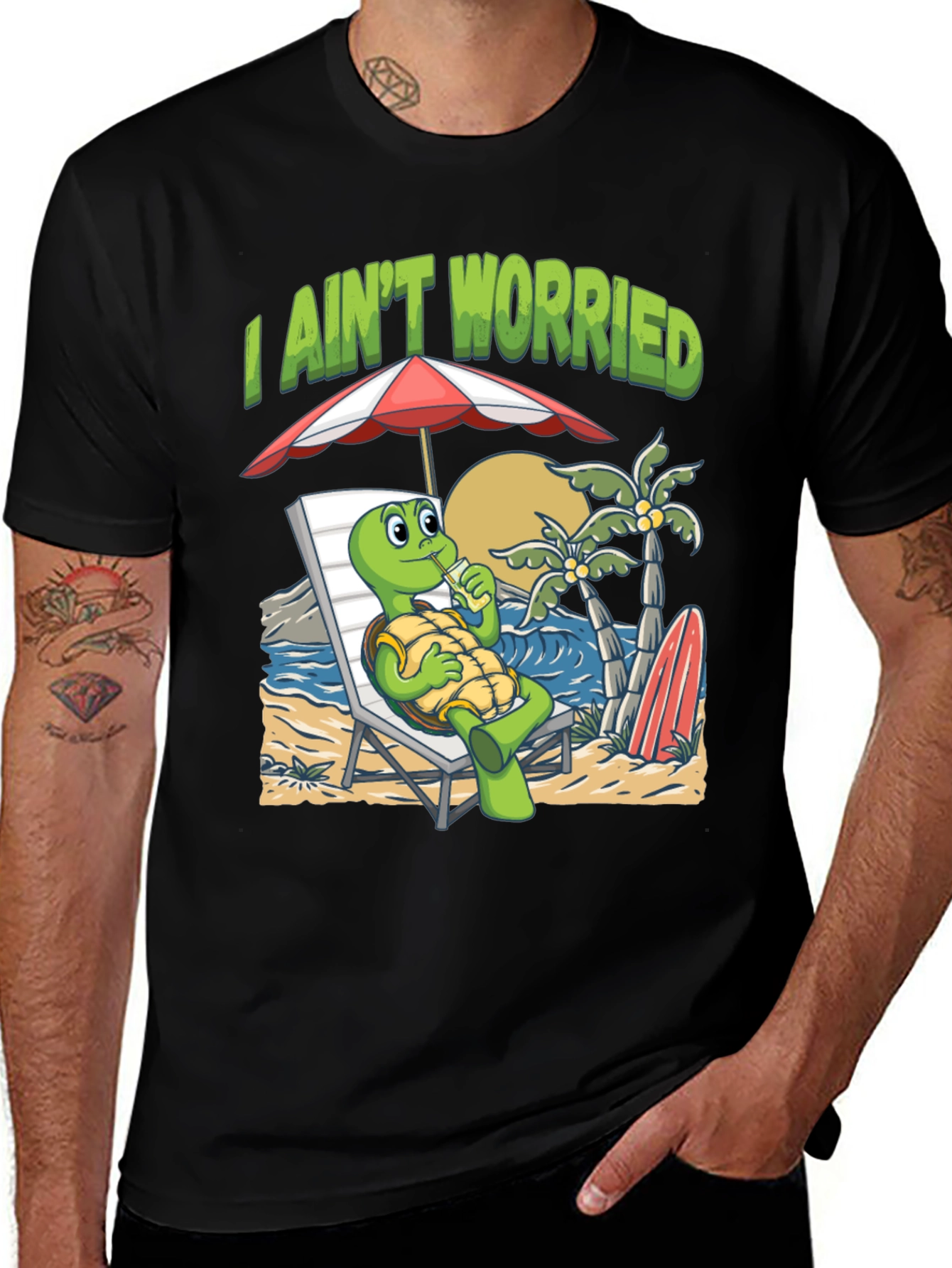 I Aint Worried Turtle T-Shirt