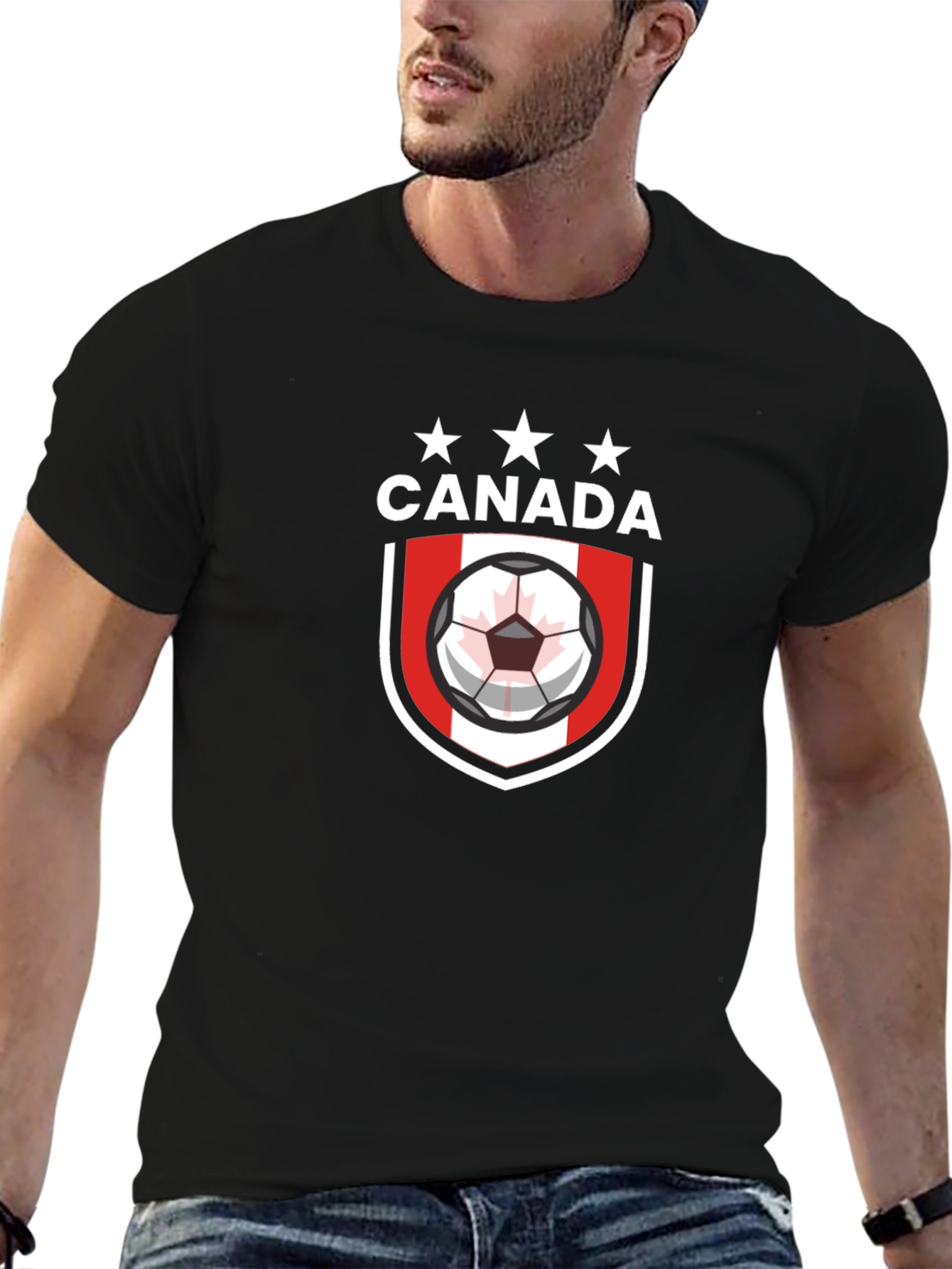 Canada Soccer Crest Black T-Shirt
