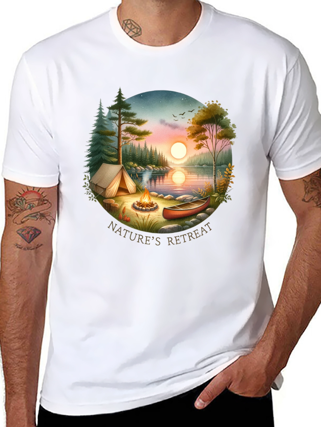 Natures Retreat Graphic Tee - Camping Adventure