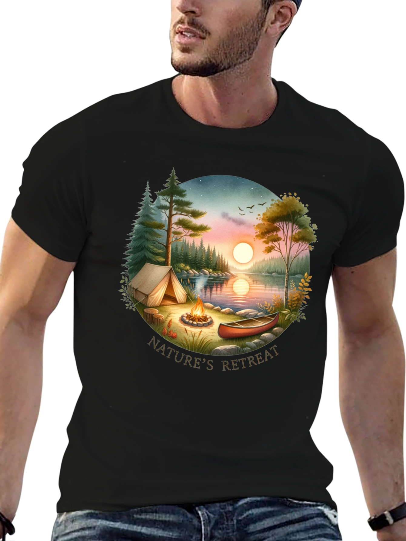 Natures Retreat Graphic Tee - Camping Adventure