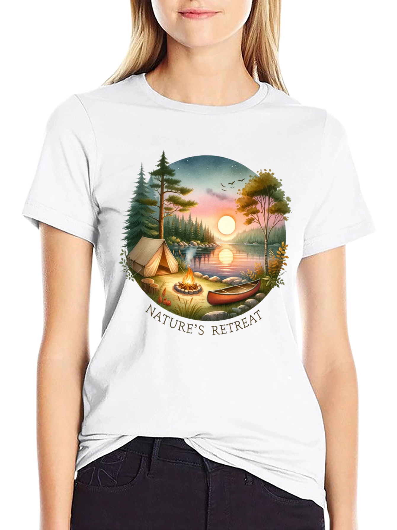 Natures Retreat Graphic Tee - Camping Adventure
