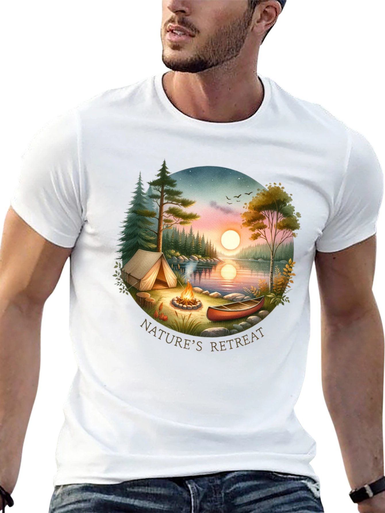 Natures Retreat Graphic Tee - Camping Adventure