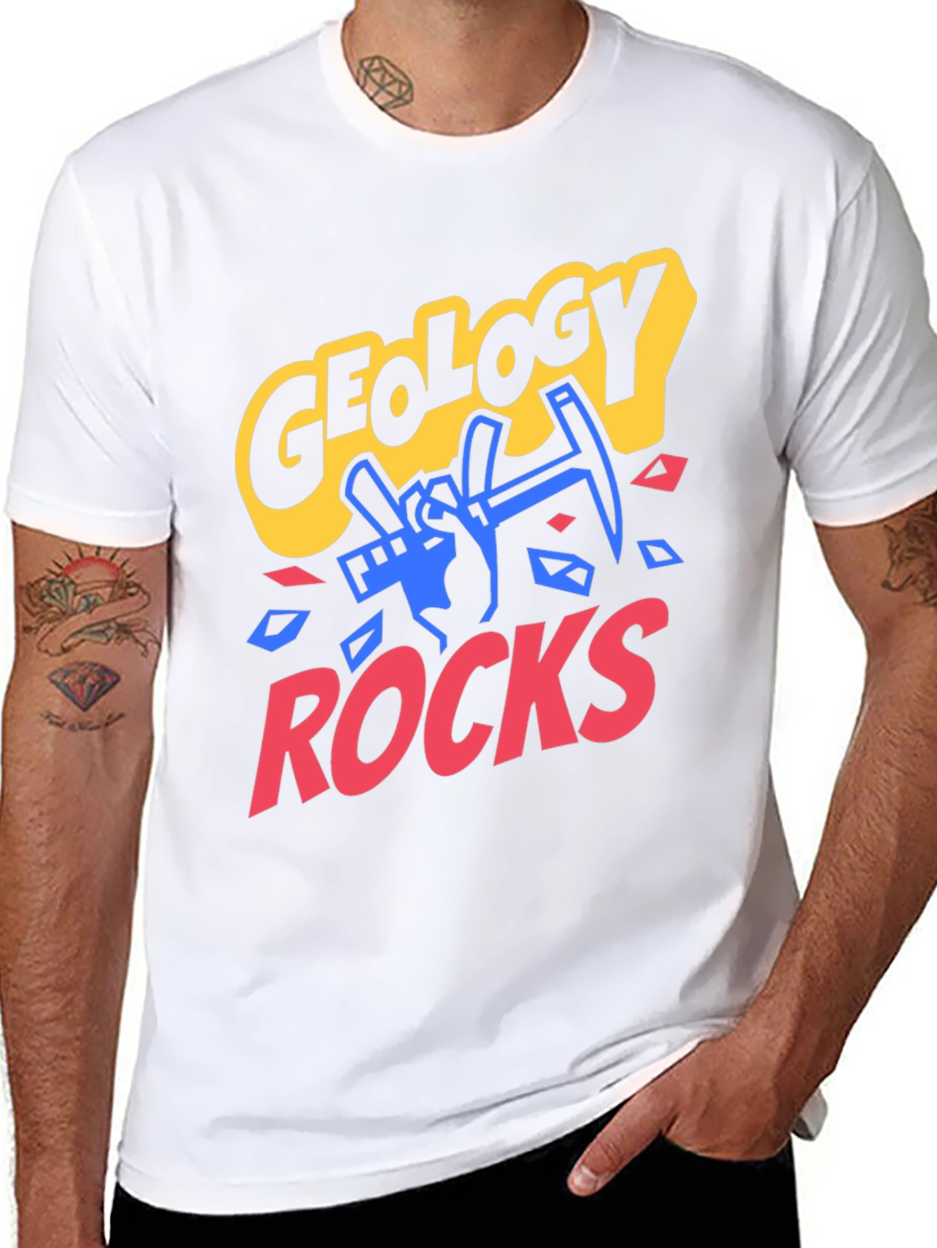 Geology Rocks Graphic Tee - Black Cotton T-Shirt