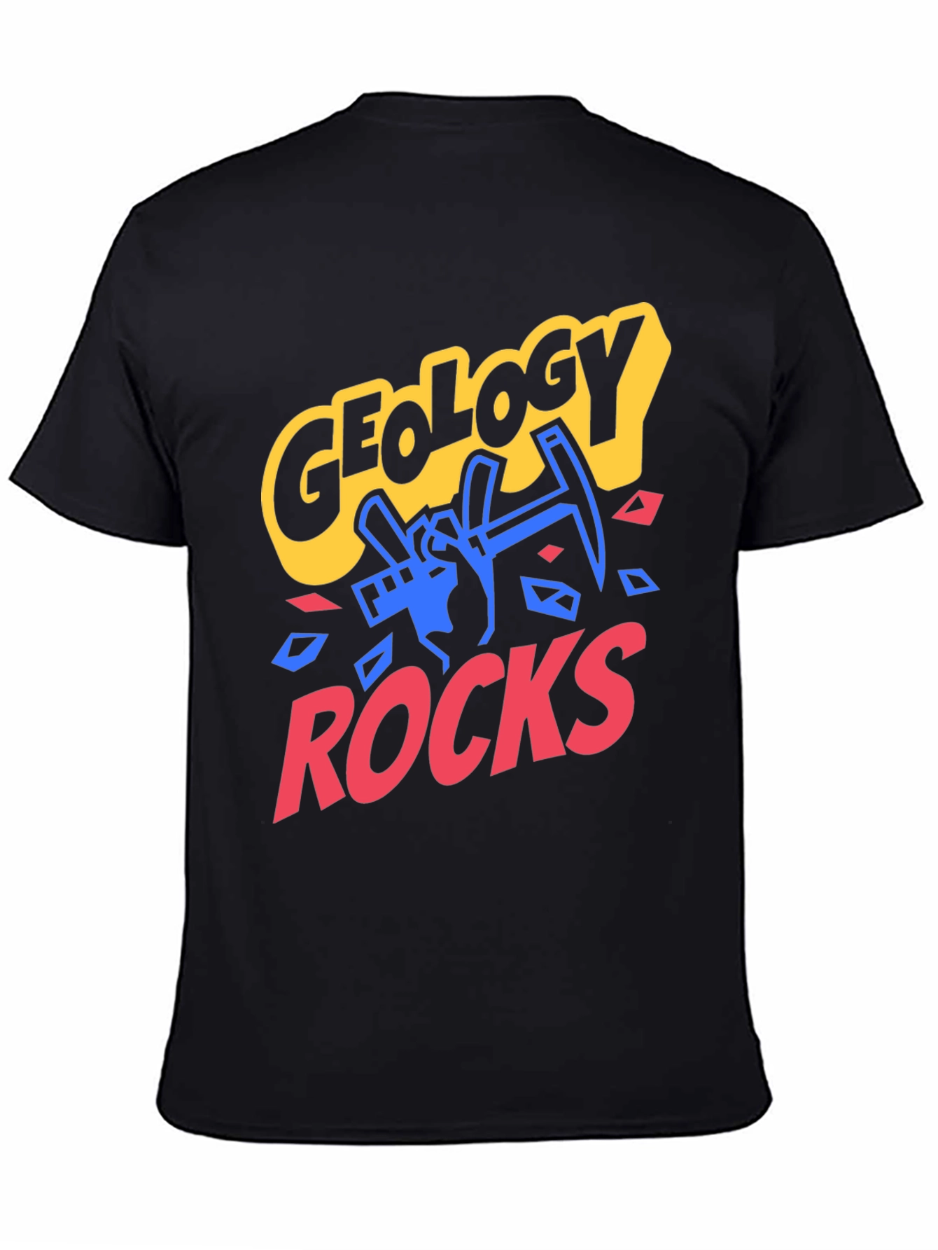 Geology Rocks Graphic Tee - Black Cotton T-Shirt