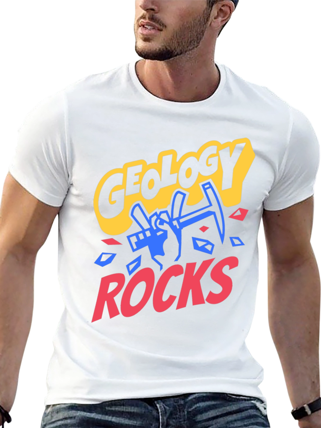 Geology Rocks Graphic Tee - Black Cotton T-Shirt