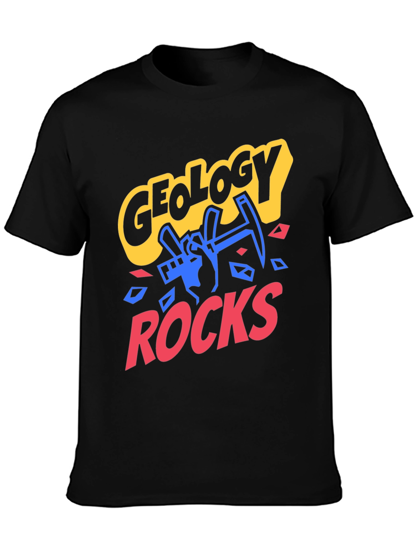 Geology Rocks Graphic Tee - Black Cotton T-Shirt