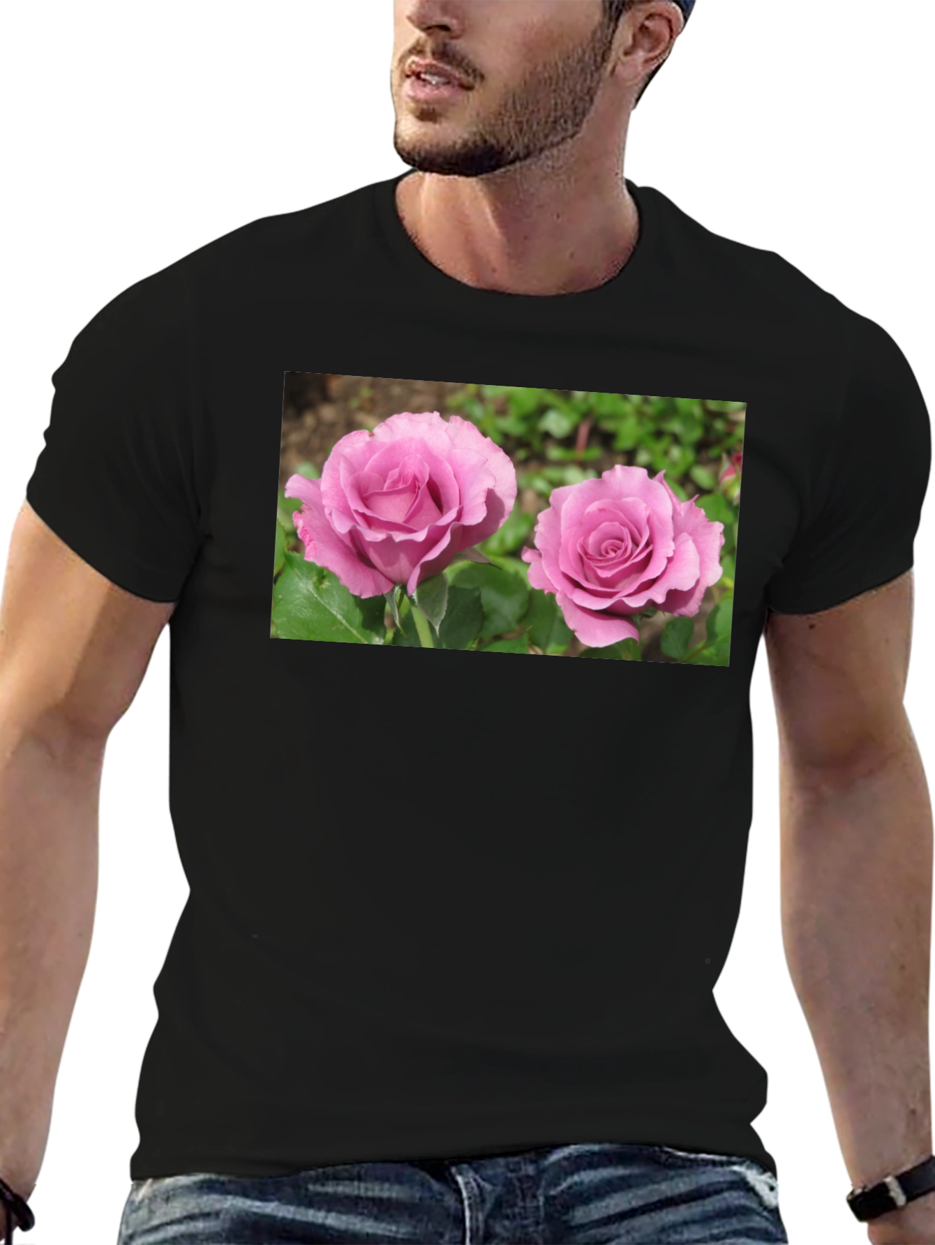 Floral Roses Graphic T-Shirt - Casual Style