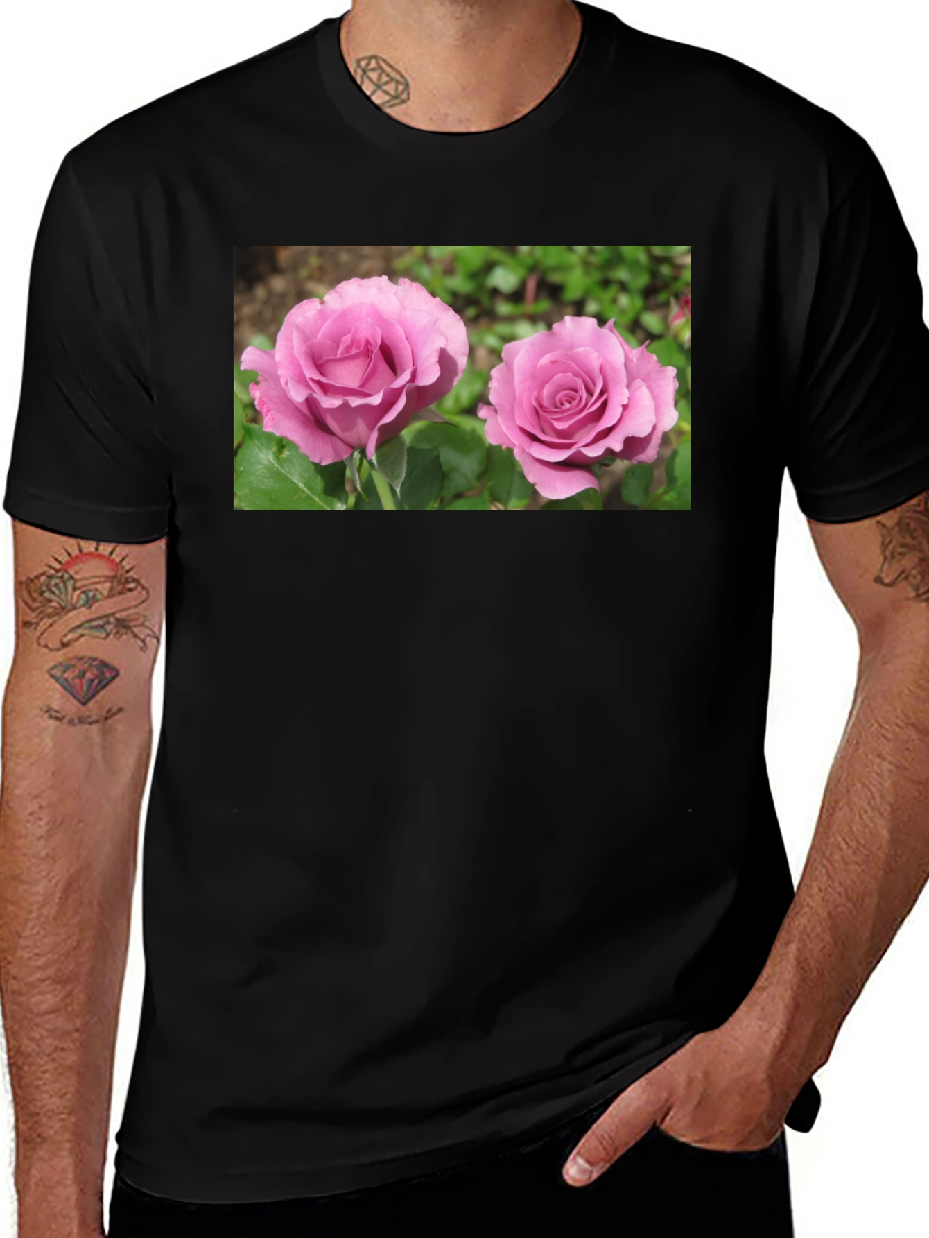 Floral Roses Graphic T-Shirt - Casual Style
