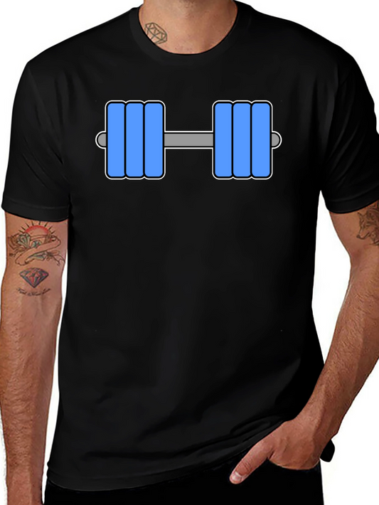 Weightlifting Dumbbell Graphic Black T-Shirt