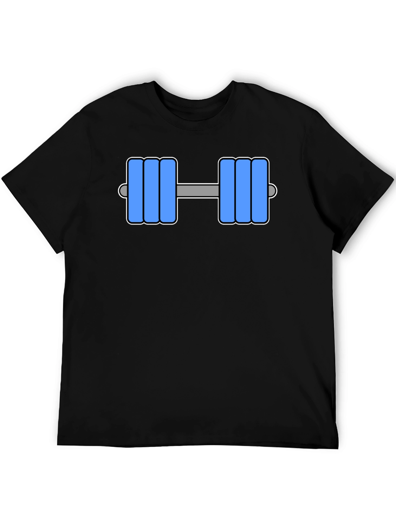Weightlifting Dumbbell Graphic Black T-Shirt