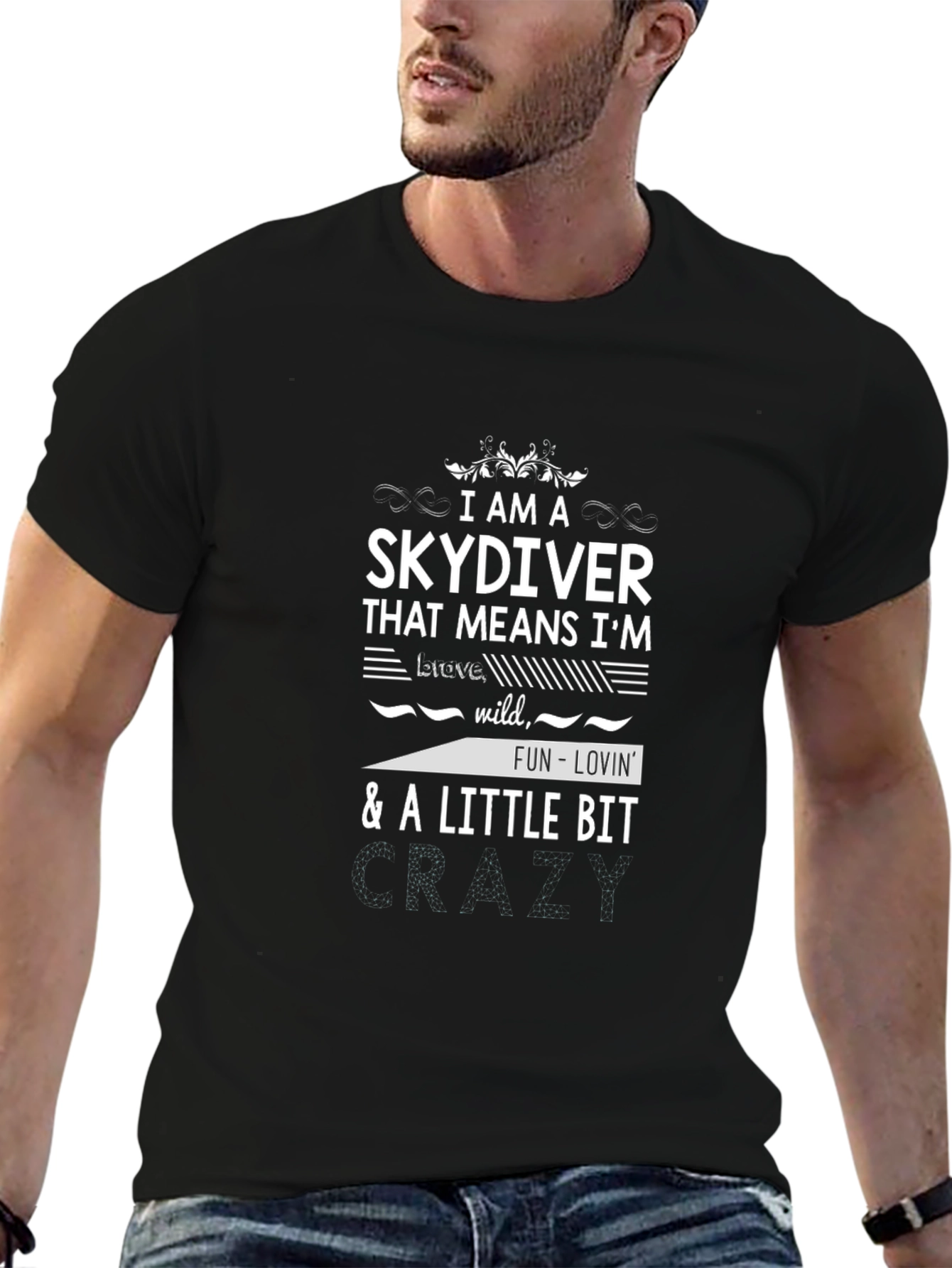 Skydiving T-Shirt: Brave Wild & Fun-Lovin Tee