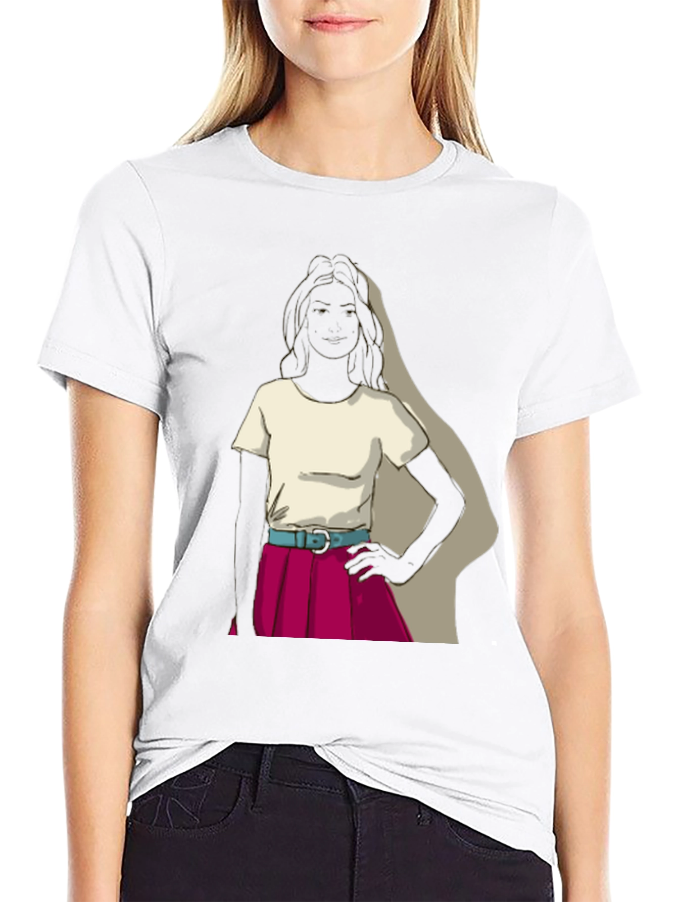 Retro Girl T-Shirt - Unique Graphic Tee