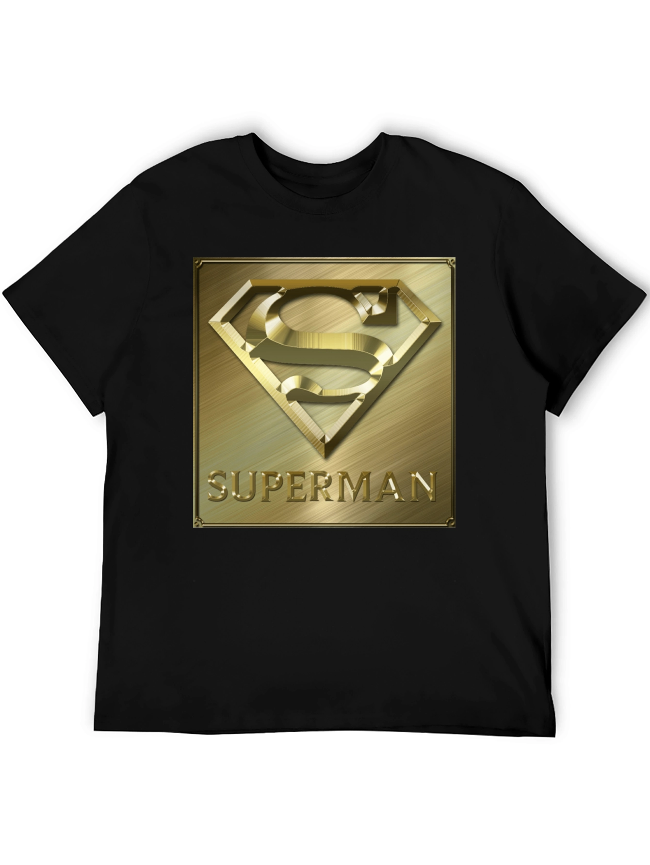 Superman Gold Emblem Black T-Shirt