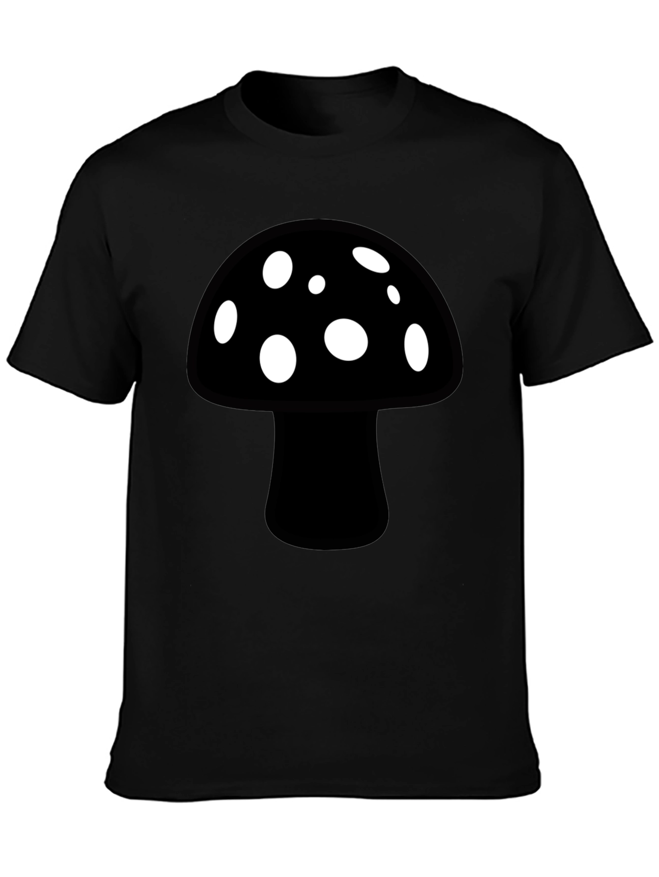 Mushroom Graphic Black T-Shirt