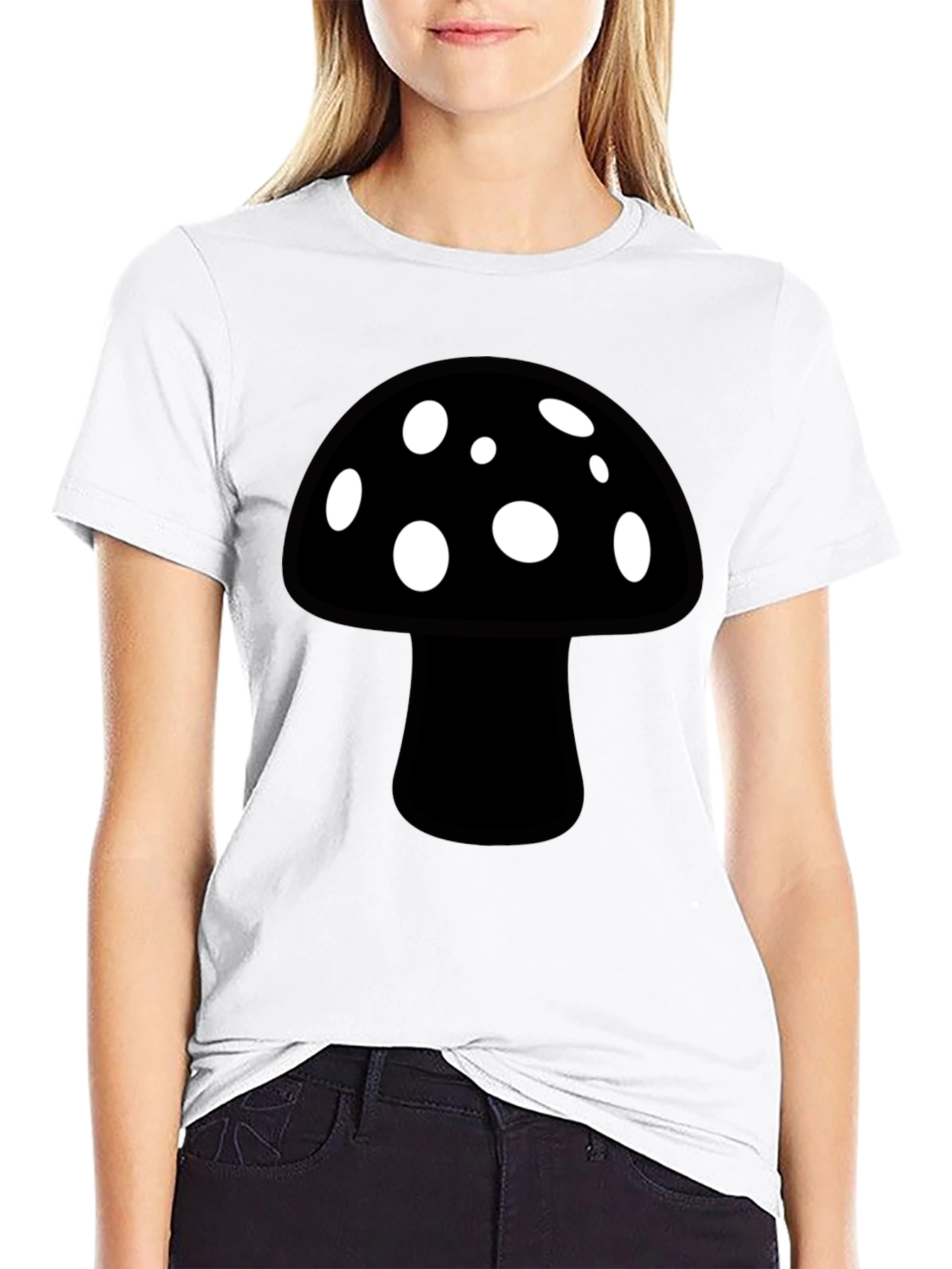 Mushroom Graphic Black T-Shirt