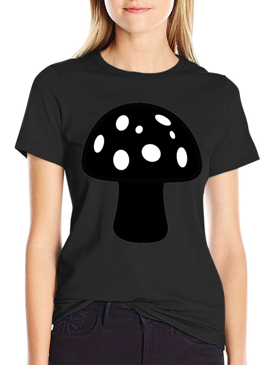 Mushroom Graphic Black T-Shirt