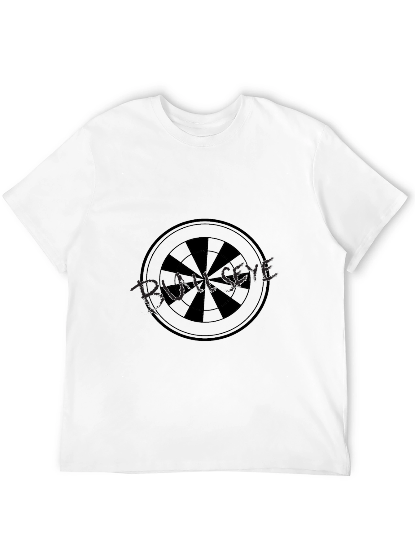 Mens Black Dartboard Graphic Tee