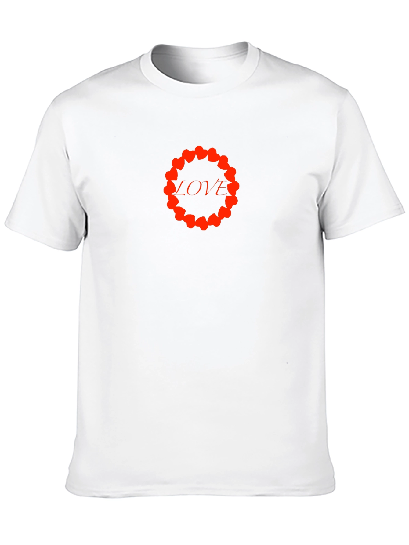 Love Heart Circle Black T-Shirt