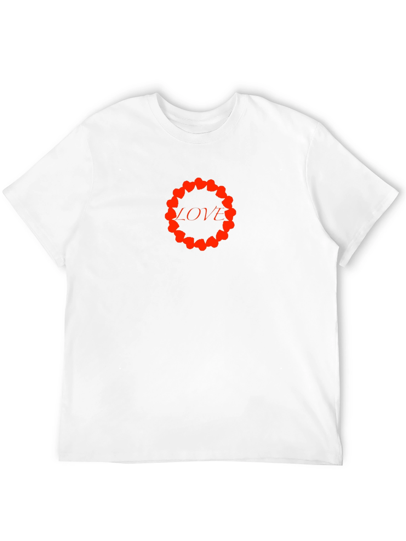 Love Heart Circle Black T-Shirt