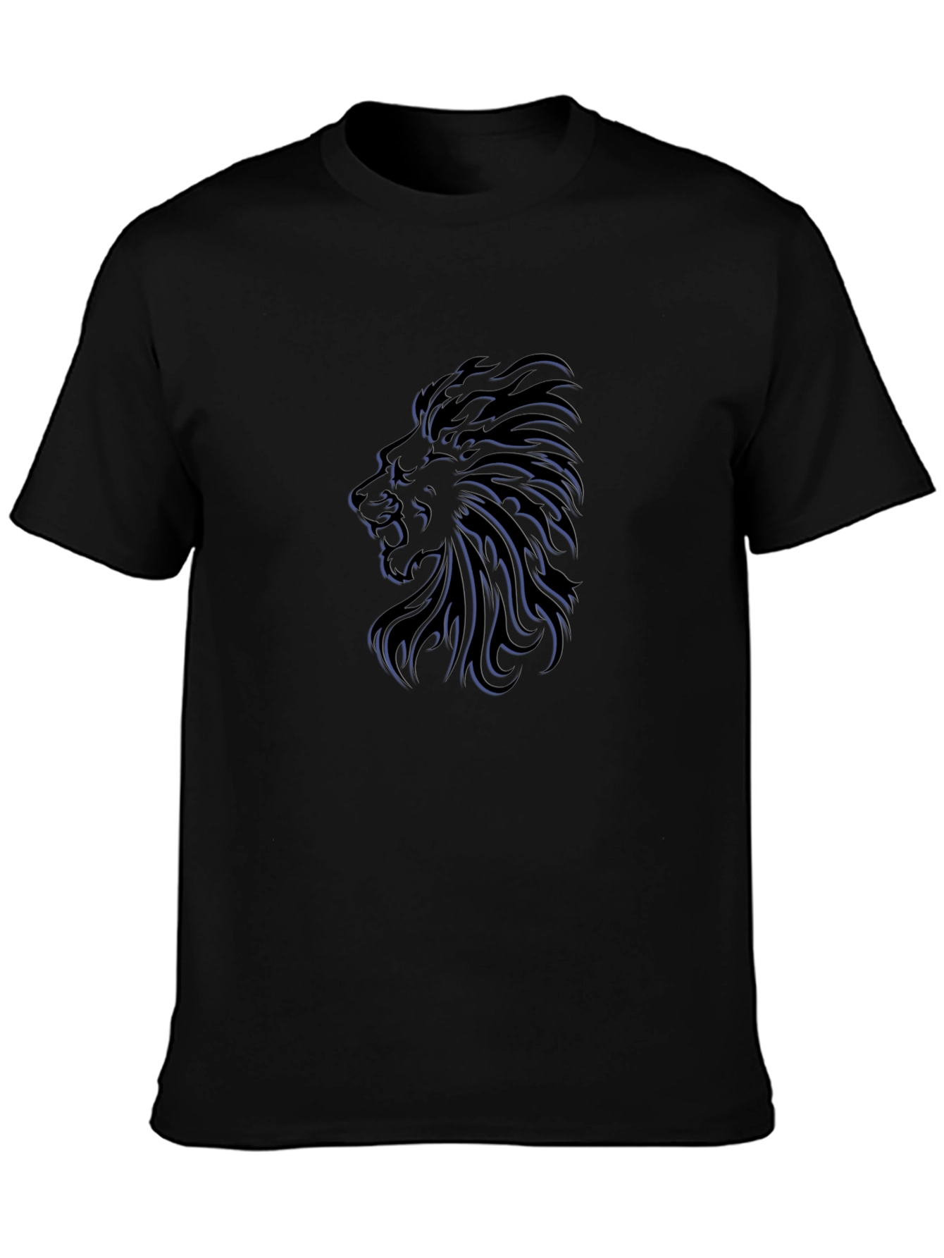 Lion Graphic Black T-Shirt - Stylish & Bold Design