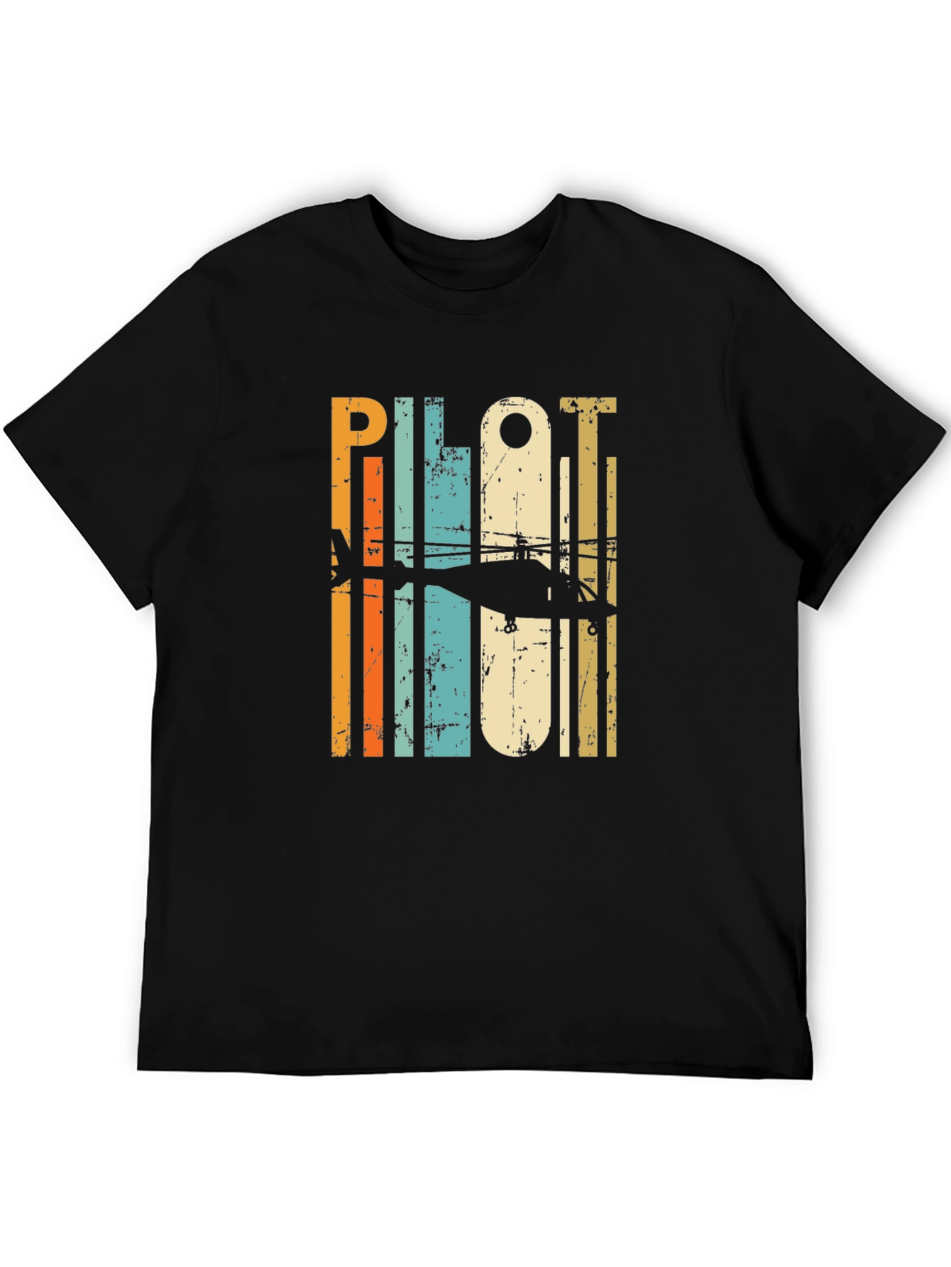 Pilot Helicopter T-Shirt - Retro Design