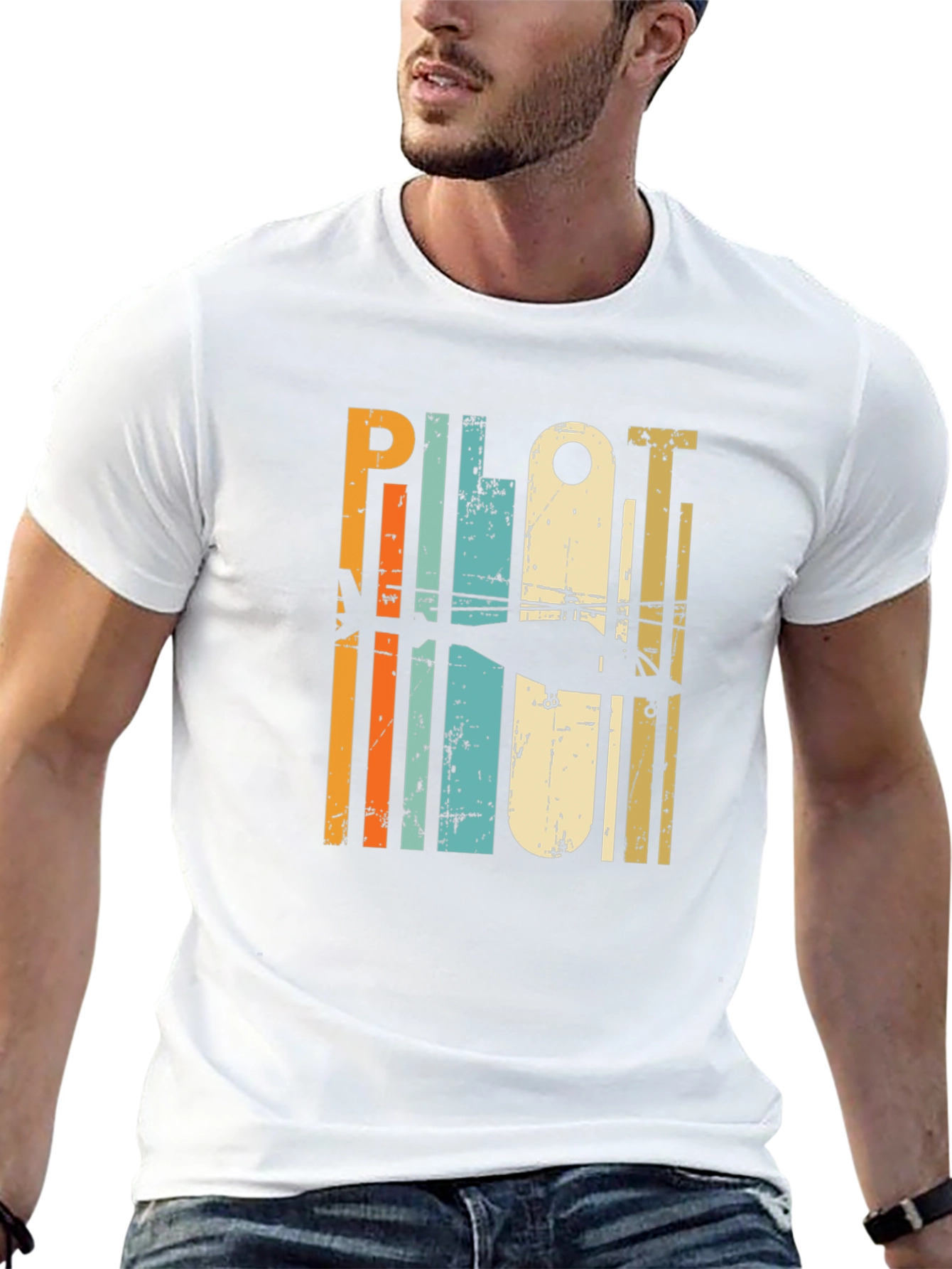 Pilot Helicopter T-Shirt - Retro Design