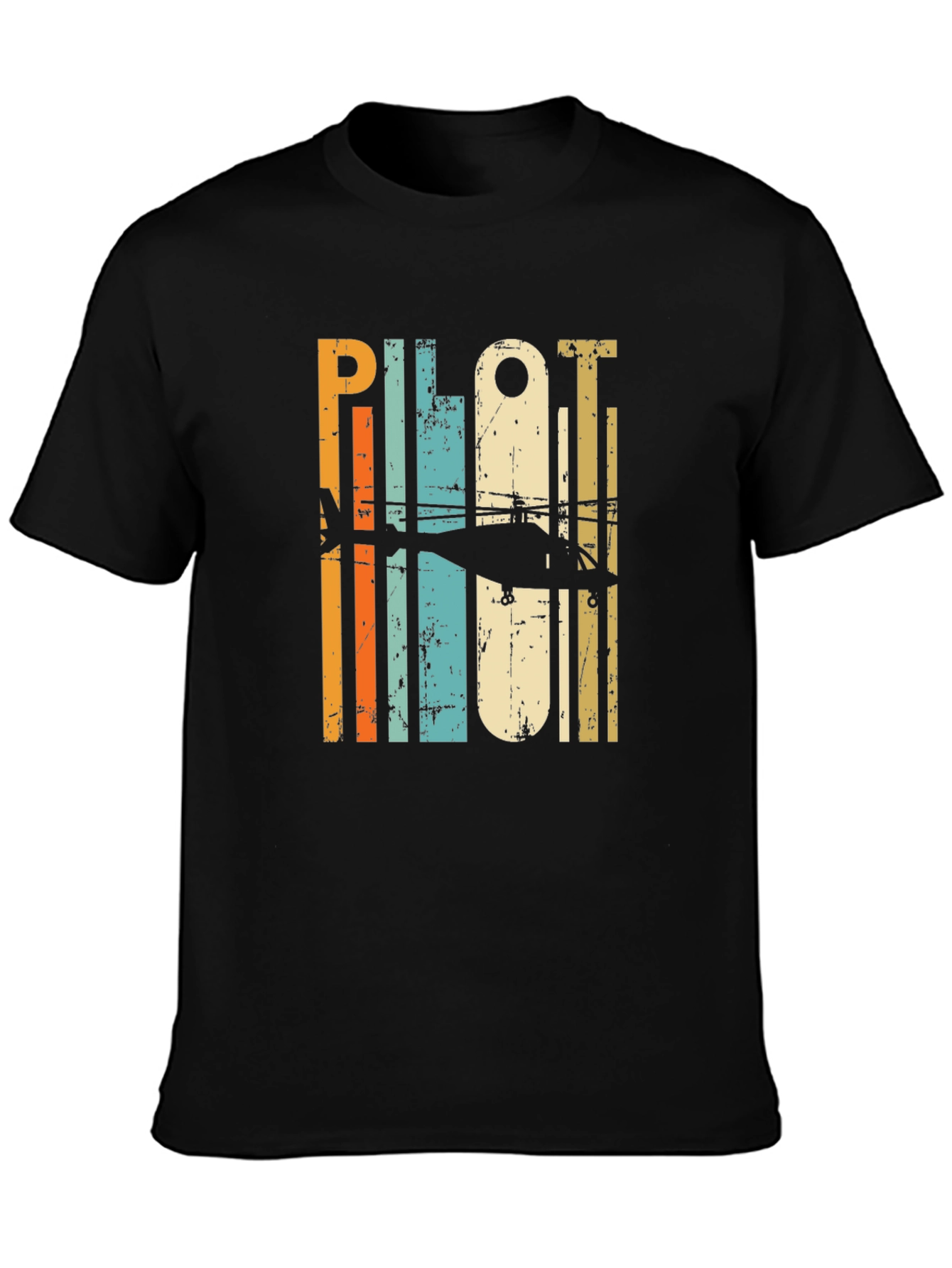 Pilot Helicopter T-Shirt - Retro Design