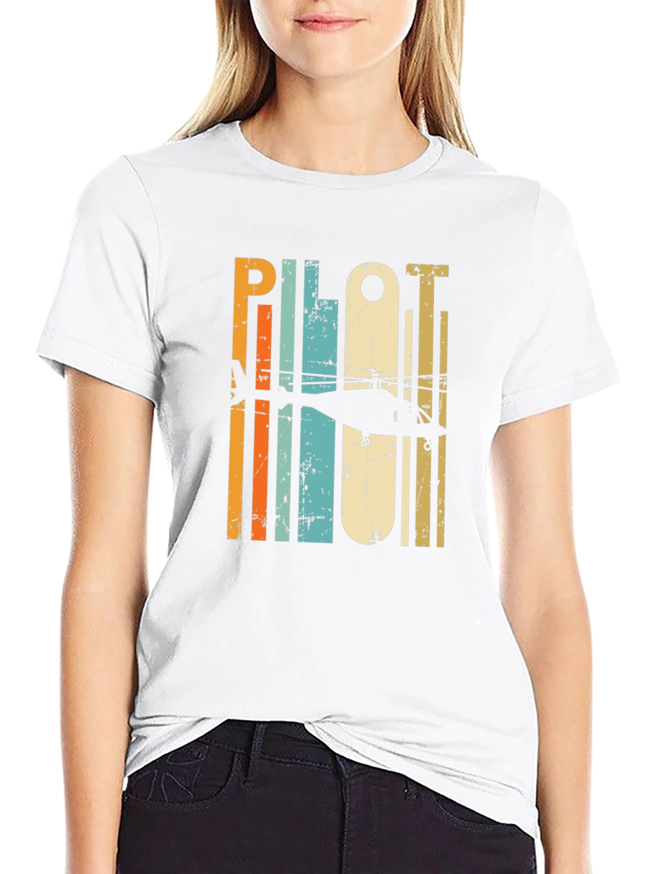Pilot Helicopter T-Shirt - Retro Design