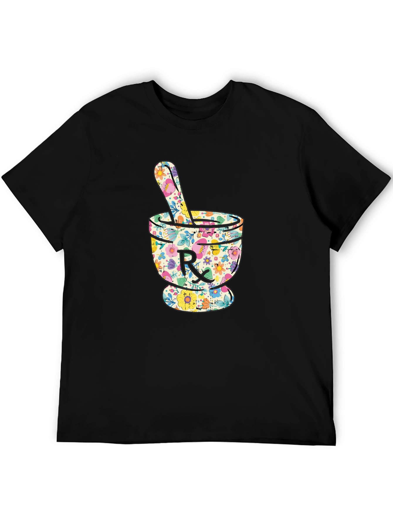 Floral Mortar & Pestle Graphic T-Shirt