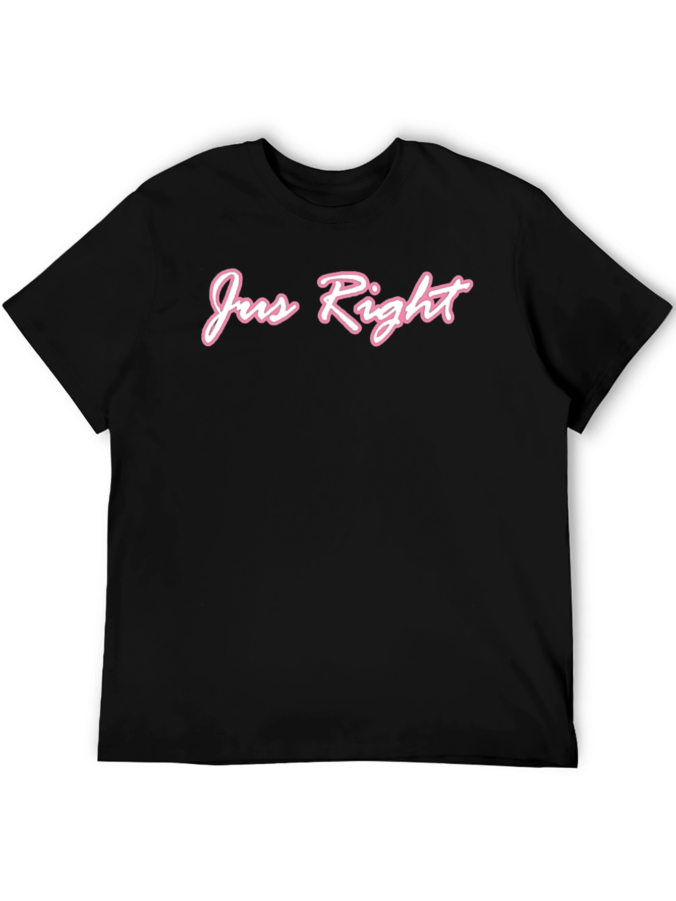 Jus Right Graphic Tee - Black Cotton T-Shirt