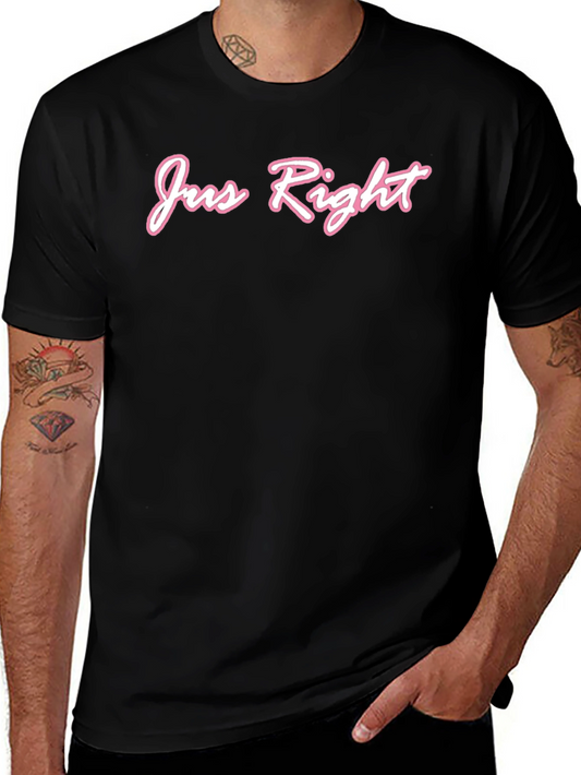Jus Right Graphic Tee - Black Cotton T-Shirt
