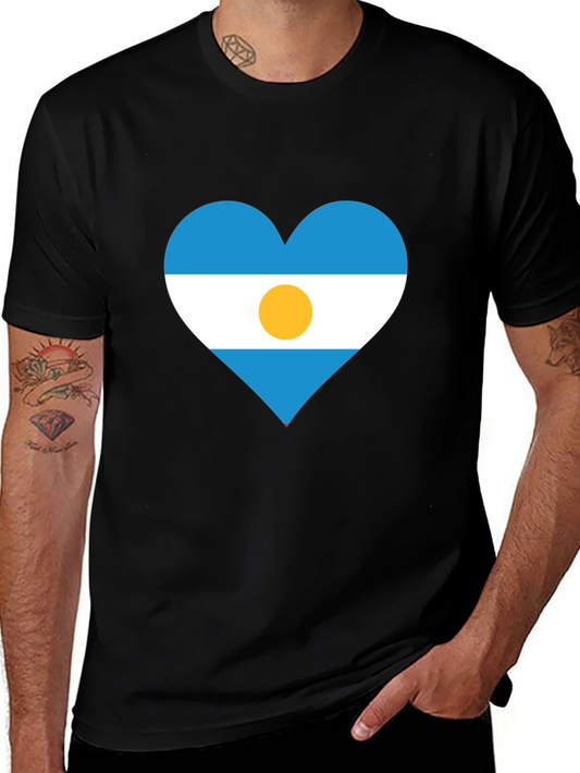 Argentina Heart Flag T-Shirt - Show Your Pride!