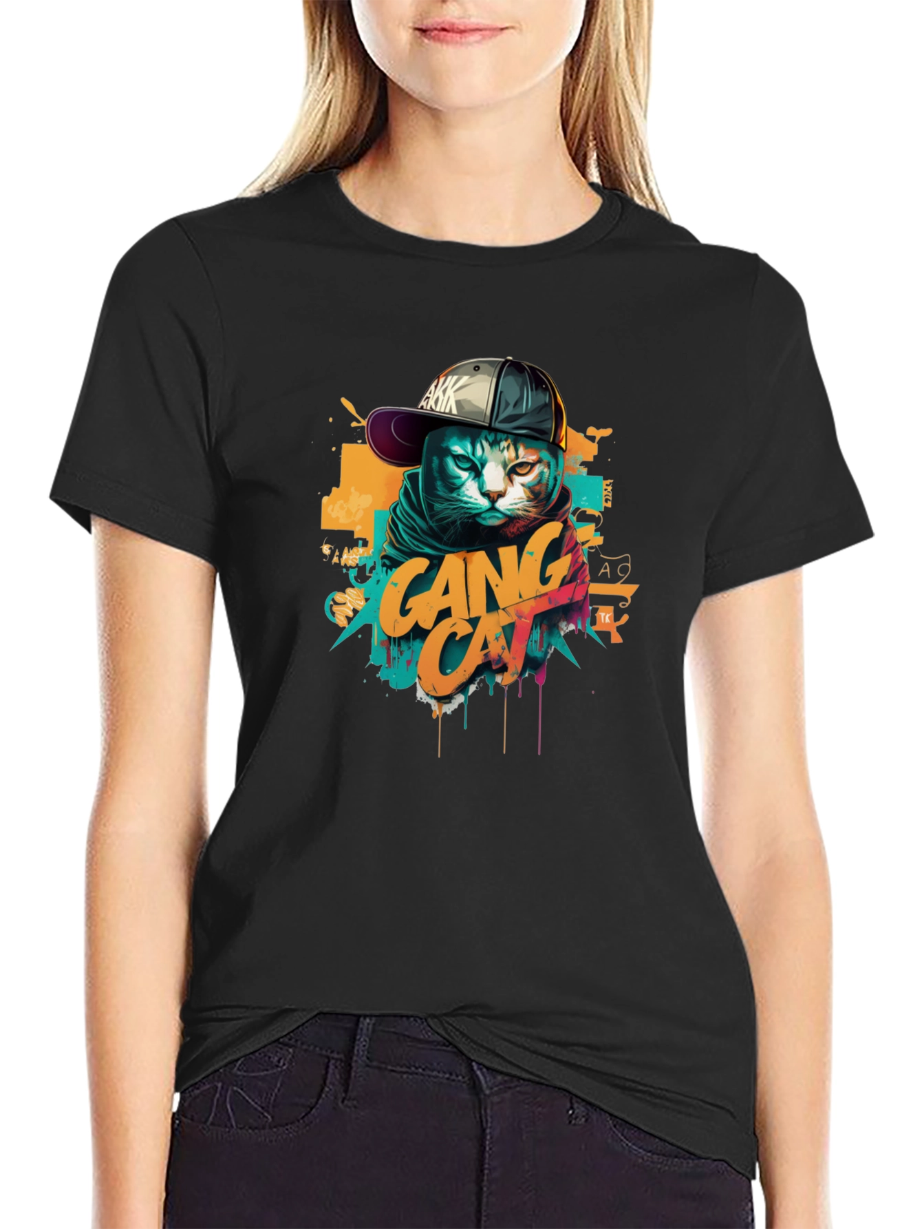 Gang Cat Graphic Tee