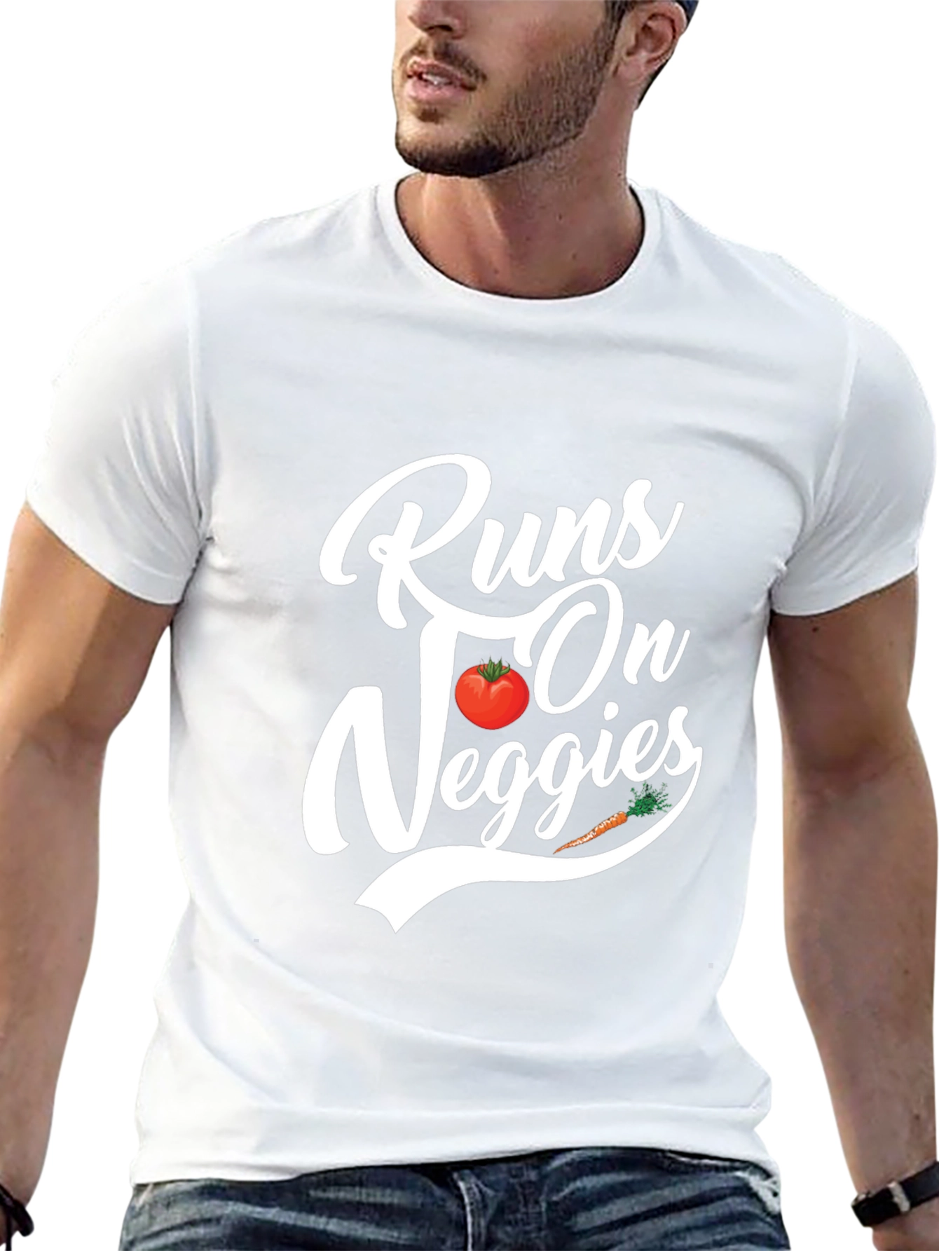 Runs On Veggies T-Shirt - Vegan Tee