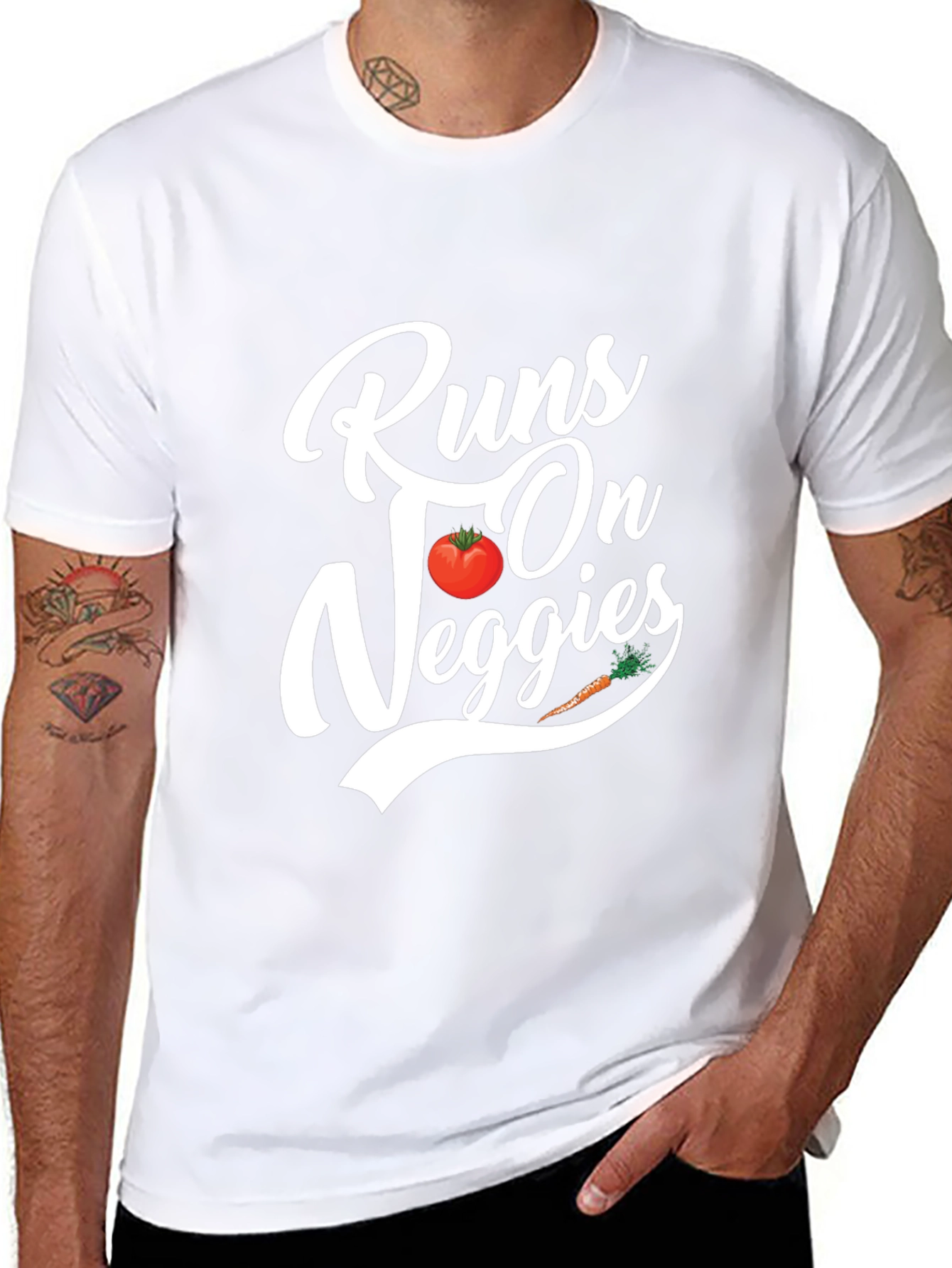 Runs On Veggies T-Shirt - Vegan Tee