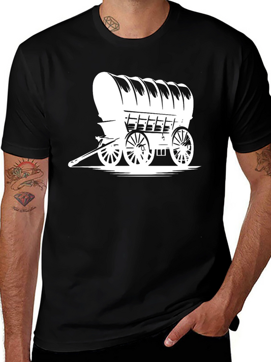 Covered Wagon Graphic Tee - Black
