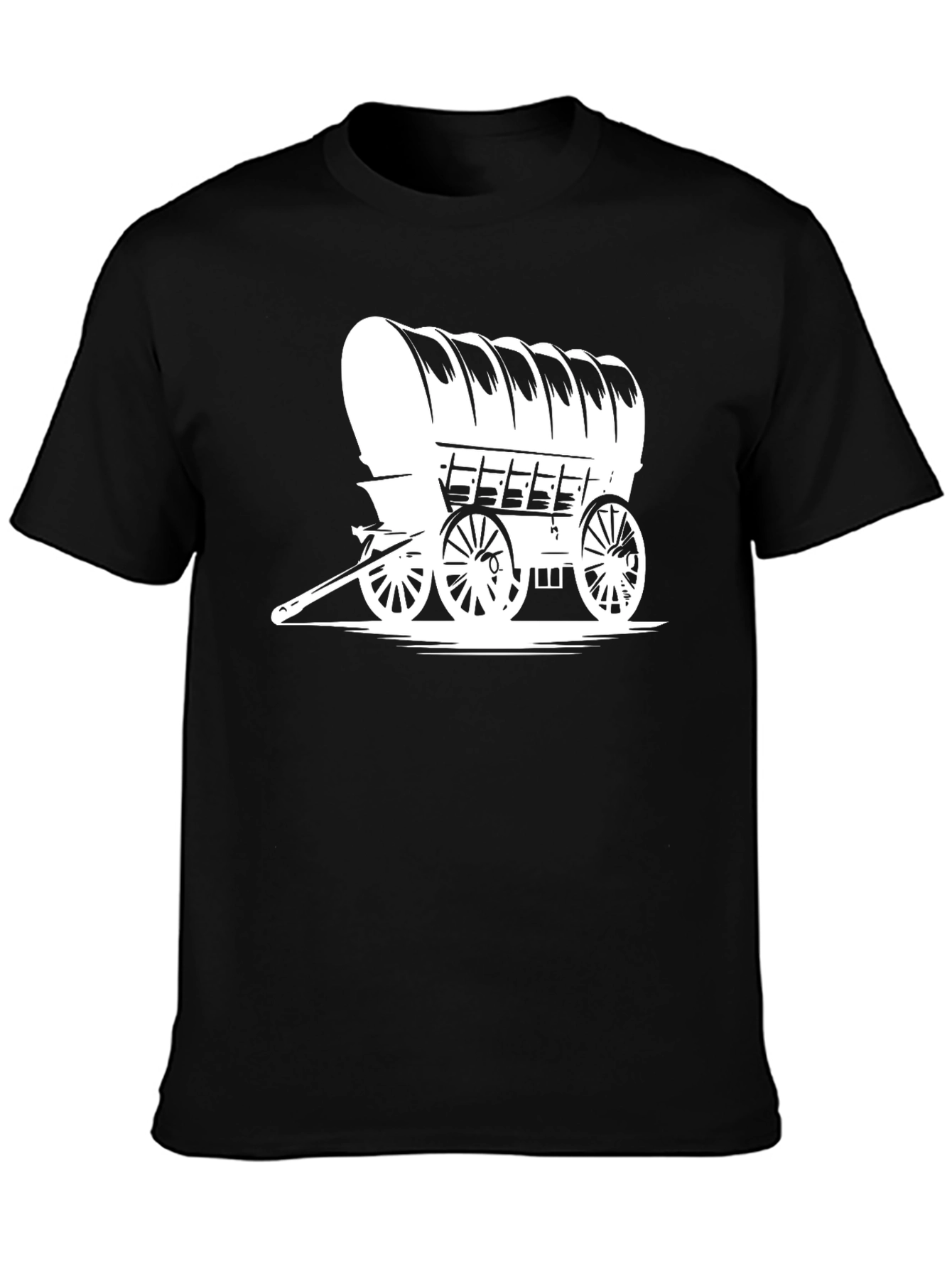 Covered Wagon Graphic Tee - Black