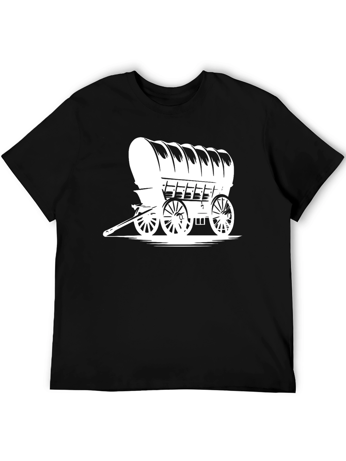 Covered Wagon Graphic Tee - Black