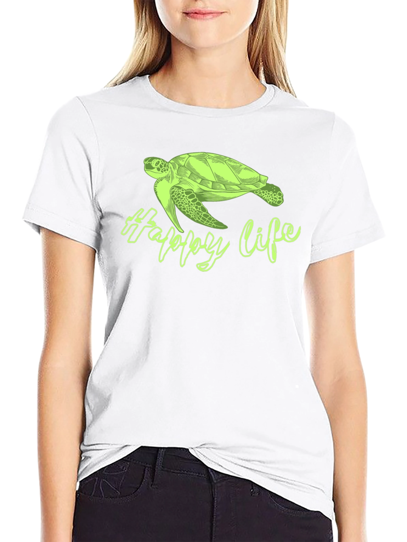 Happy Life Turtle T-Shirt - Relaxed Fit