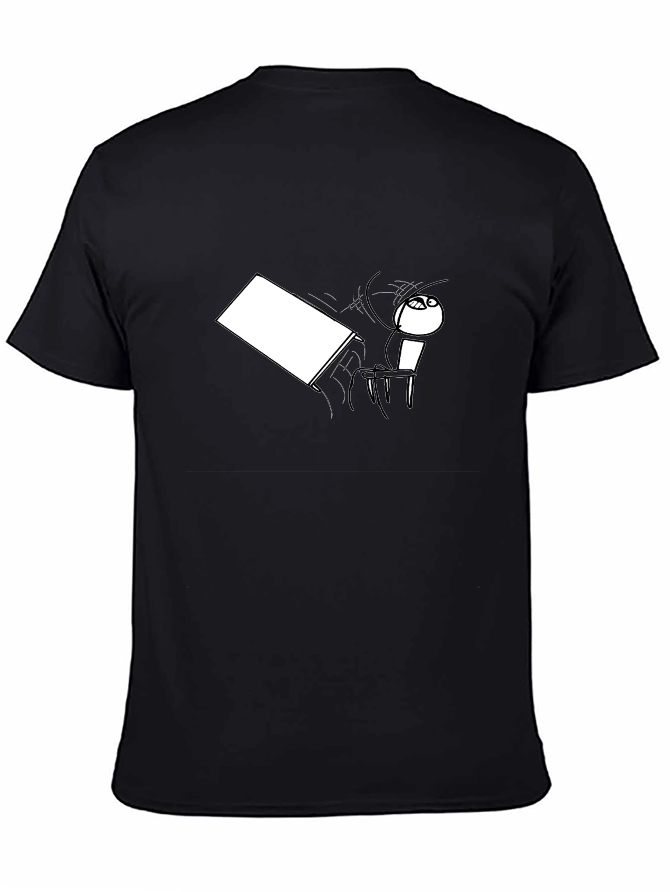 Humorous Meme Graphic Print Black T-Shirt